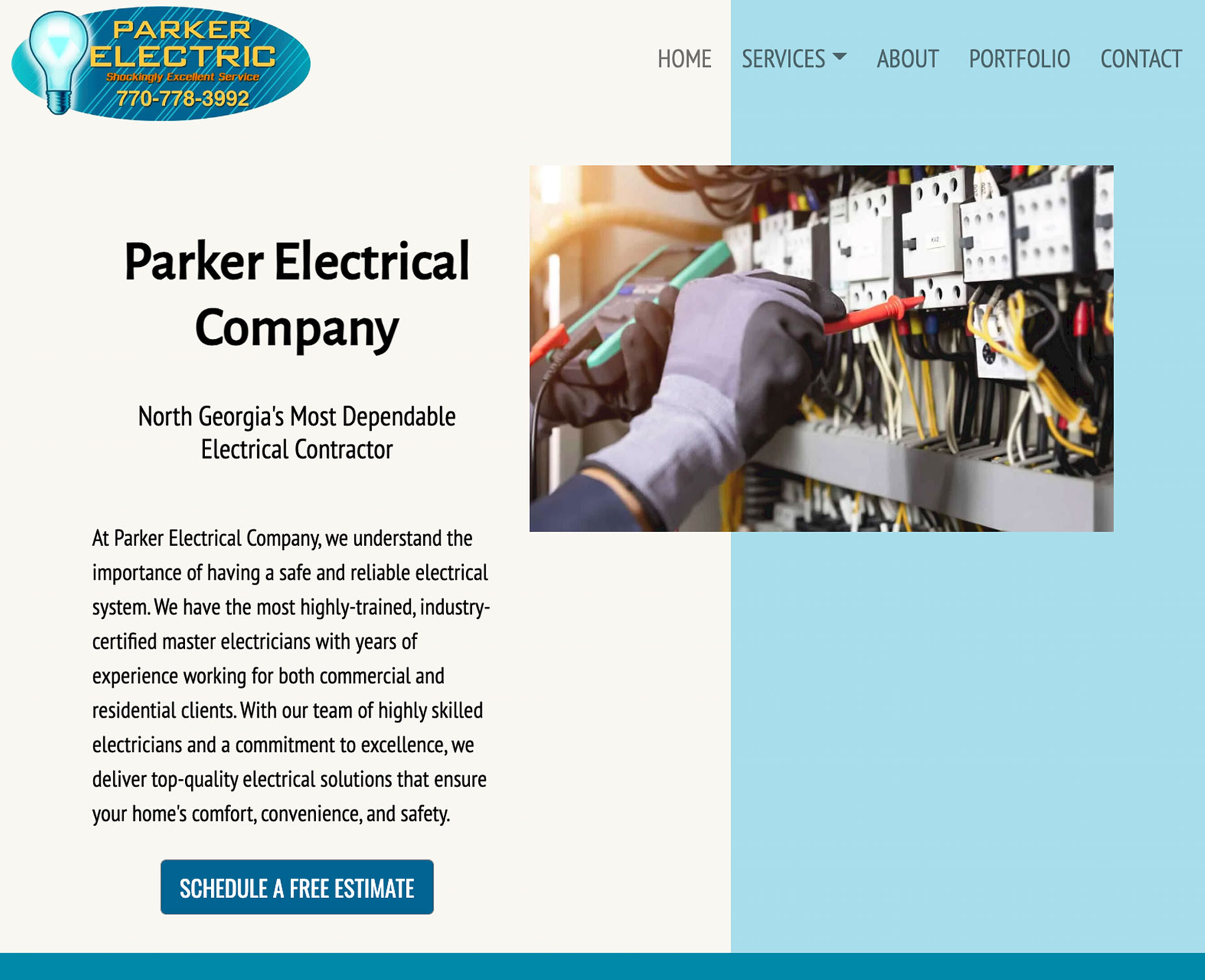 Parker Electrical Services Website